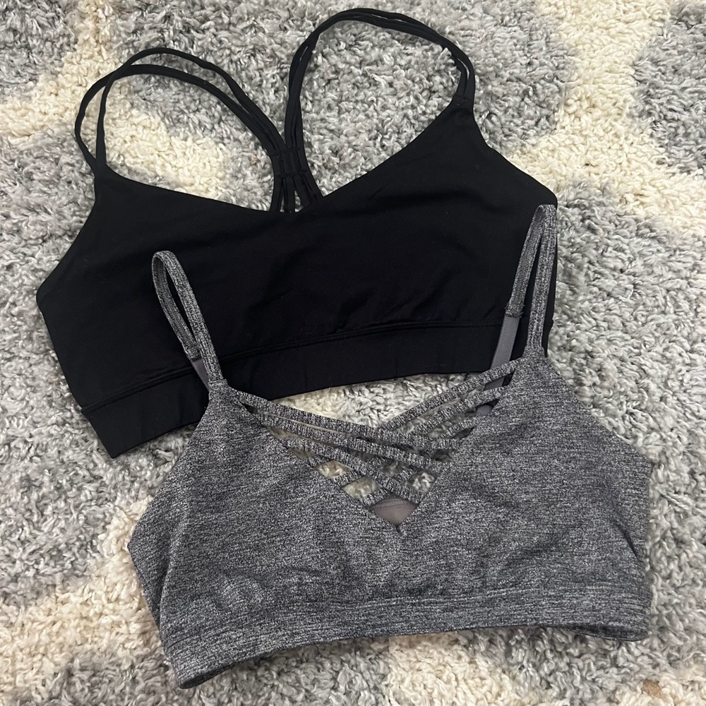 Forever 21 Black and Gray Strappy Bras